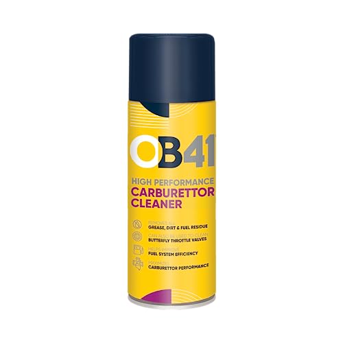 OB41 High Performance Carburettor Cleaner. Powerful Cleaning Solvents For Cleaning, Dissolving and Remove Performance Inhibiting Residues From Carburettors and Butterfly Throttle Valves. 400ml