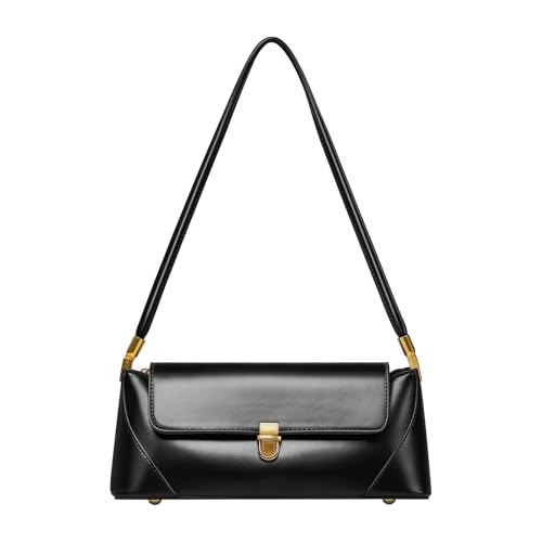 Vintage Shoulder Bag for Women Small Trendy Underarm Hobo Purse Genuine Leather Handbag for Daily Outfits and Travel