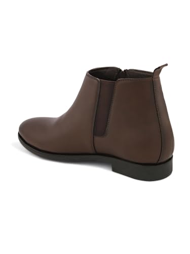 Image of FENTACIA Leather Chelsea Boots for Men | Men Ankle Slipon Boots
