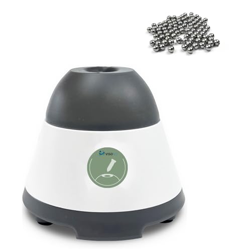 Mini Vortex Mixer with Touch Start Function Lab Mixing Nail Polish Eyelash Adhesives and Acrylic Paints Mixing Lab Vortexer for Tubes Include 50 pcs Stainless Steel Mixing Balls
