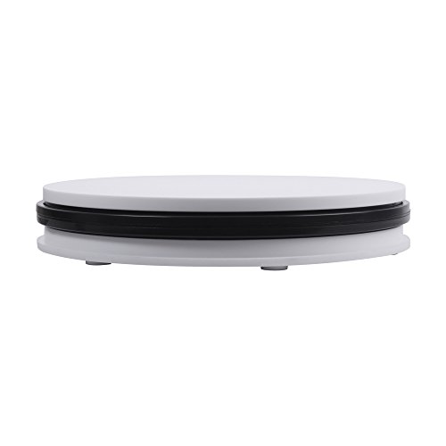 fotoconic White Electric Motorized Rotating Turntable Display Stand, 14 Inch / 35cm Diameter, 110 Lb Centric Loading for Shop Display - Thumbnail 2