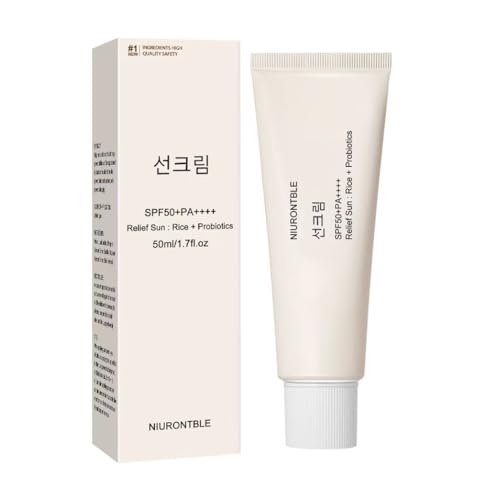 Relief Sun Rice + Probiotics SPF50+ PA++++, Facial Sunscreen, Korean Skincare, Korean Sunscreen, Facial Moisturizer for All Skin Type and UV Defense, Nourishing Skin (50ml)