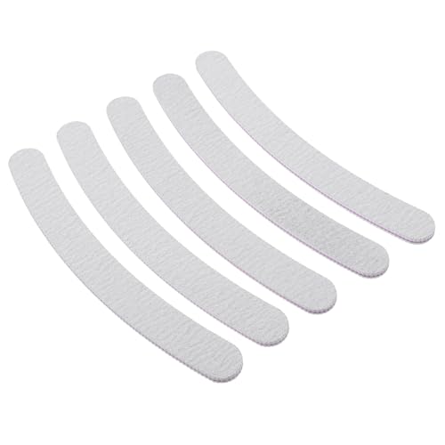 PACKOVE 5Pcs Nail Sanding Files Curve Banana Shape Grit Random Colors for Nail Art Manicure Random Color