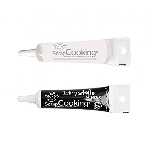 Pegamento alimentario en tubo + tubo de glaseado negro