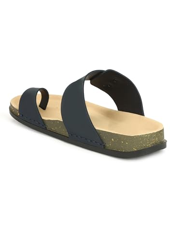Image of Men Thumb Style Slippers | Ethnic Slip-On Sandals | Traditional Footwear | Comfortable Rubber Sole Chappals | Casual Slippers for Men