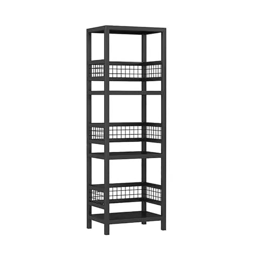 Design aperto versatile: il design aperto offre ampie possibilità di archiviazione, funzionante come libreria, mensola da bagno, supporto per piante o mensola da cucina per contenere libri, cornici per foto, piante, asciugamani e cesti.