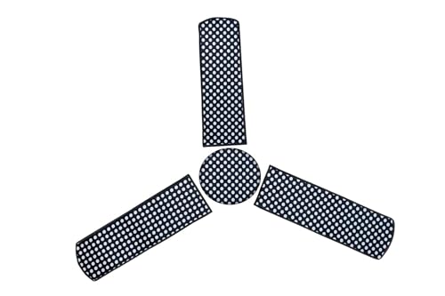Image of ceiling fan cover waterproof & dustproof 3 blade fan protector with attachable enclosure set of 1 multidesign polka home decor पंखा कवर