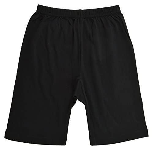 Image of Mahi Fashion Cotton Girls Above Knee Shorts Summer Wear Regular Fit Stretchable Breathable Casual Shorts Black Pack of 3