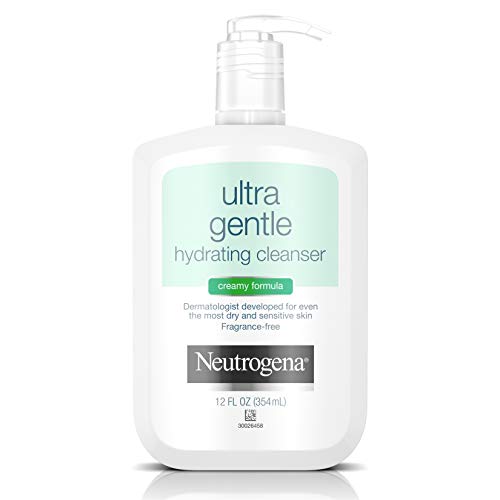 Neutrogena Ultra Gentle Hydrating Daily Facial Cleanser for Sensitive Skin, Oil-Free, Soap-Free, Hypoallergenic