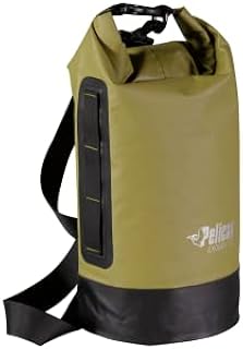 Pelican - ExoDry 10L Small Drybag - Olive - Waterproof - Shoulder Strap - Thick & Lightweight - Roll Top Dry Compression - Keeps Gear Dry for Kayaking, Beach, Rafting, Fishing