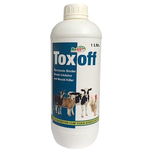 REFIT ANIMAL CARE Liquid Toxin Binder for Cow, Cattle, Poultry & Livestock Animals, 1 LTR, Toxoff
