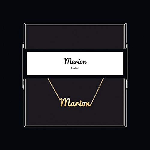 La Carterie - Collar con colgante de nombreMarion, 40 cm aprox, ajustable