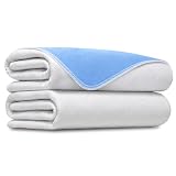 Ultra Soft Quilted Washable and Reusable Incontinence Bed Underpads, 34'X36' (2 Pack), Waterproof Sheet and Mattress Protectors