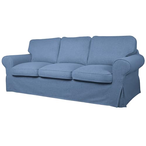 Dagra Bezug für EKTORP 3er-Sofa (ohne Schlaffunktion) (Blue A13) – Bild 7