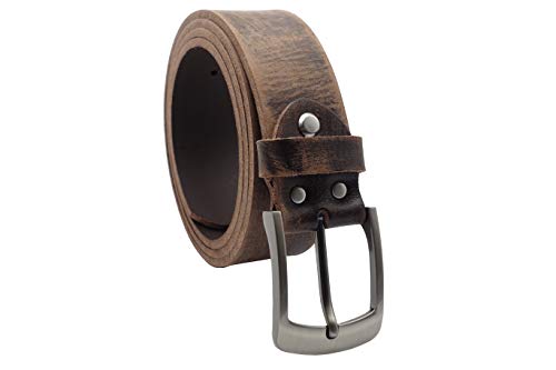 Nk Belt 4 cm echt bruin buffelleer riem handgemaakt leer 80 cm - 145 cm - Image 3