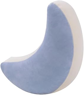 JAWSEU Pluszowa poduszka, seria tęczy niebo poduszka księżyc, strzelająca gwiazda i tęczowe pluszowe zabawki miękka powłoka poduszka do spania dla dzieci sofa dekoracja domu prezent (księżyc)