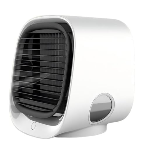 Portable Air Cooler Personal Mini Evaporative Cooler with 3 Speeds Quiet Operation for Room Office Outdoor(White)