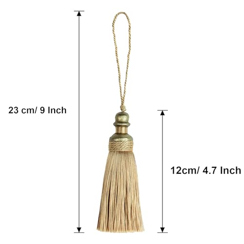 HedongHexi 2 Pack 21cm/8 Inch Tassel With Loops - Handmade Craft, DIY Accessories for Home Decoration