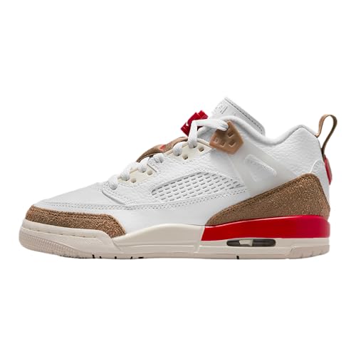 Jordan Spizike Low Big Kids' Shoes (White/Desert Camo/Sail/Fire Red)