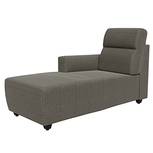 Image of Wakefit Sofa Set | 3 Year Warranty | Sofa 3 Seater, 3 Seater Sofa for Living Room, Wooden Sofa Set, 3 Seater + Left Aligned, Sofa for Living Room - Belize(Omega : Grey)