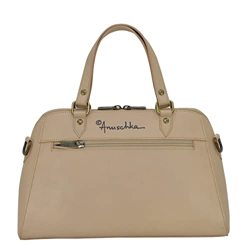 Image of Anuschka Women's Leather Satchel - Hand-Painted Genuine Leather Handbag with Detachable Strap for Everyday Use - 695, Satchel