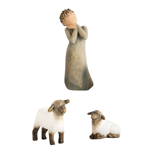 Set de belén Born Scene Willow Tree, figuritas de belén de resina, nacimiento de Belen Navidad, belén con figuras, figuras de belén, figuras de belén de Navidad, figuras de belén de resina, decoración