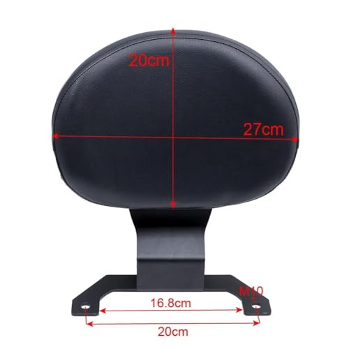 Moto passager arrière dossier coussin selle noir Boulevard M109R - 6