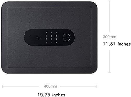 Cassaforte impermeabile ignifuga, piccola casa e ufficio con serratura per impronte digitali, sicurezza antifurto per documenti, archiviazione sul comodino, nucleo di blocco a livello C, design a