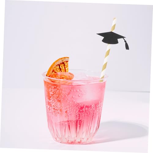 Pitillos de papel negros flexibles para graduación 12 pcs miniatura 7