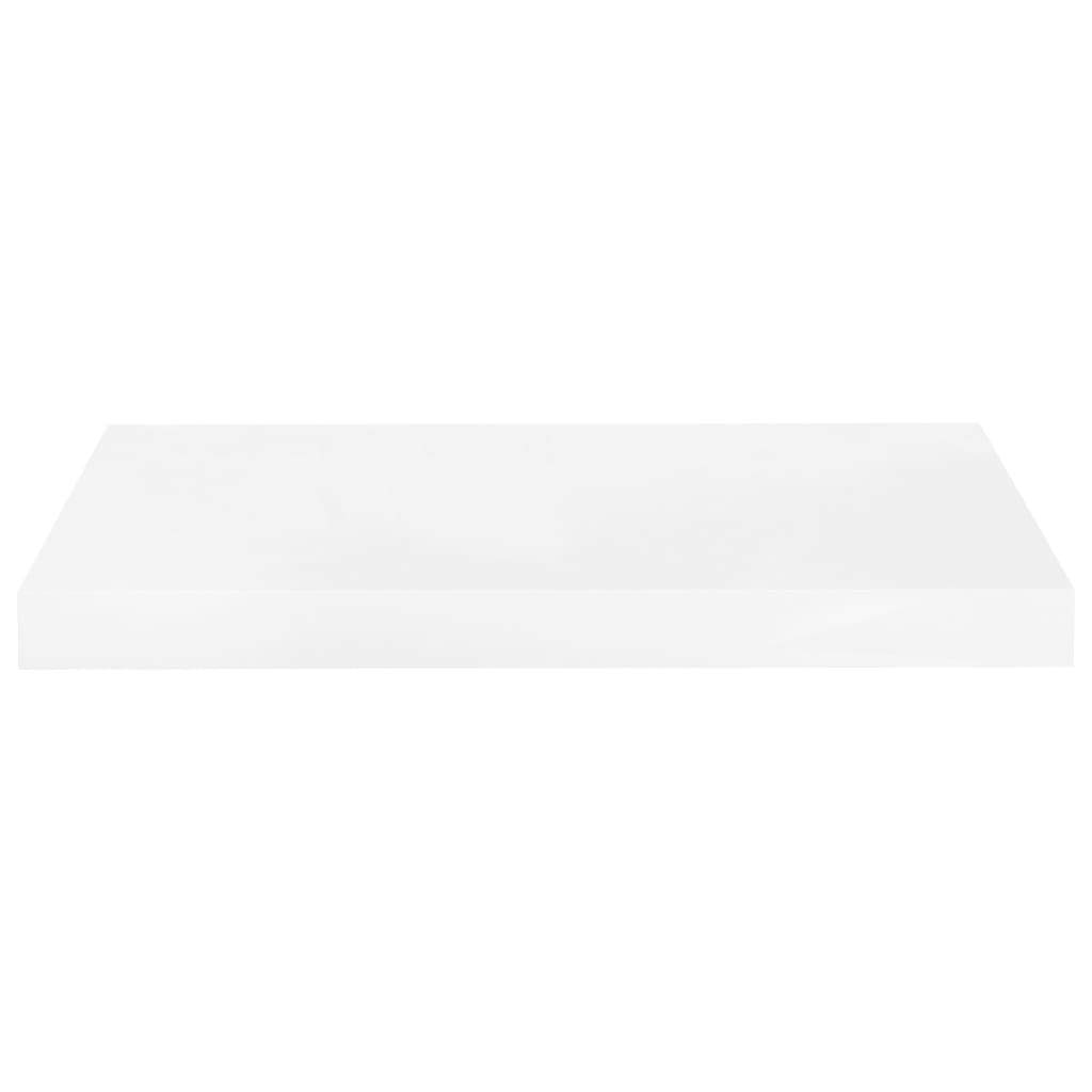 Regał wiszący 4 szt. biały wysoki połysk regał na rośliny regał dekoracyjny do kuchni biura 50 x 23 x 3,8 cm MDF