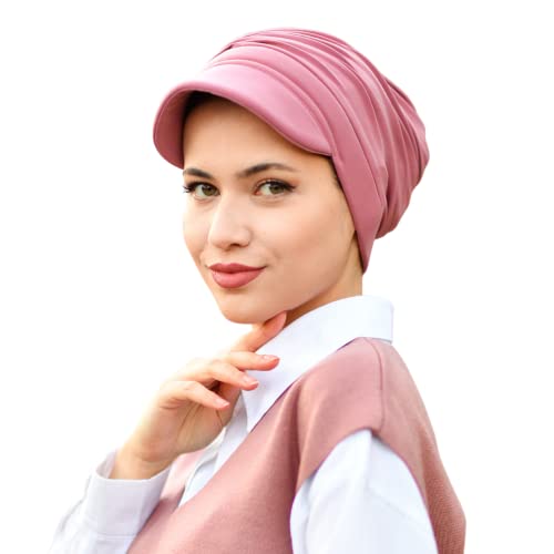 SUFIRIT Beanie Hat Pink-Turbans for Women-Hijab Undercap-Hijab Underscarf-Hijab Cap-Instant Hijab-Sleep Bonnet-Hair Bonnet-Hijab Scarfs for Women-African Head Wraps for Women Muslim