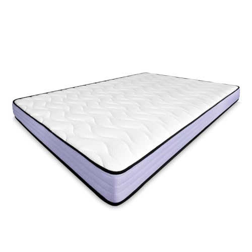 amuéblate online - Colchón Viscoelástico Violeta Reversible 90 x 180 cm, Firmeza y Confort Óptimos - Antiácaros, Antibacterias e Hipoalergénico