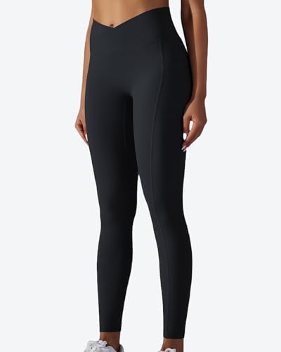 Leggings de Sport pour Femmes Taille Haute Long Opaques Pantalons de Yoga avec Poches Collants de Fitness Yoga Gym Course – Image 3