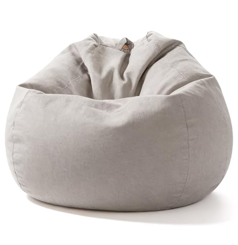 Aiire Puff con Relleno Incluido Moderno - Sillon Puf de Salon en Algodón Premium - Desenfundable y Lavable - Puffs Pera Redondos para Habitación Juvenil - Bean Bag Gamer [90x65]
