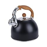 Foedo Tea Kettle, 102 OZ / 3 Liter Tea Pots for Stove Top with Wood Pattern Handle, Food Grade Stain