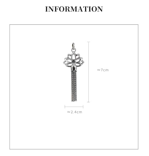 Pendentif en argent sterling 925 pour collier long de chaîne de pull