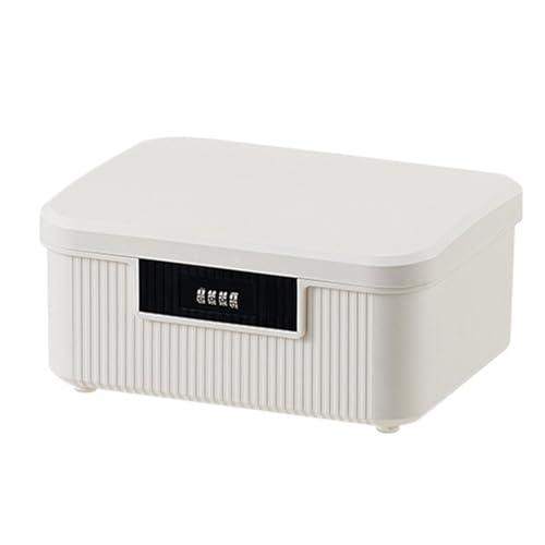 KIXZSAZ Scatola portaoggetti impilabile per organizzazione salvaspazio Scatola portaoggetti in plastica ABS Scatola di smistamento Scatola sicura Robusta e durevole, bianco