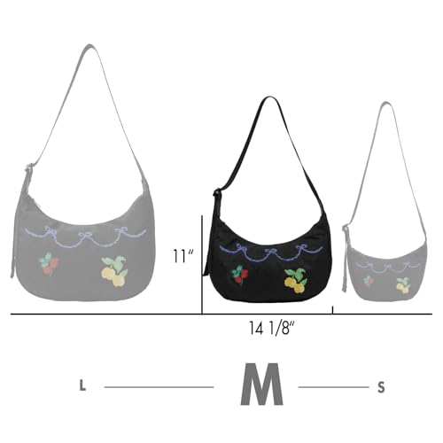 Image of Medium Nylon Crossbody Crescent Bag: Slouchy Style Shoulder Casual with Adjustable Strap