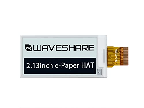 Image of waveshare 2.13inch E-Ink Raw Display Compatible with Raspberry Pi 4B /3B+ /3B /2B /B+ /A+ /Zero /Zero W /WH /Zero 2W Series Boards 250x122 Resolution SPI Interface Without PCB Supports Partial Refresh