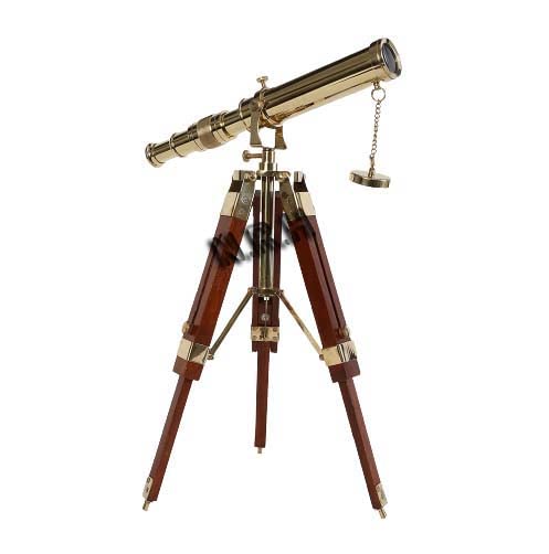 Vintage Messing-Teleskop auf Stativständer – DF-Objektiv, antiker Desktop & nautisches Spyglass für Heimdekoration und Outdoor-Abenteuer