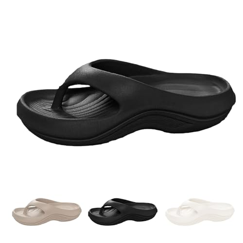 Pillow Flip Flops with Arch Support for Women Plantar Fasciitis Orthopedic Sandals Walking Platform Flipflops Pillow Soft Beach Shoes Non-slip Comfortable Lightweight Slippers Indoor and Outdoor