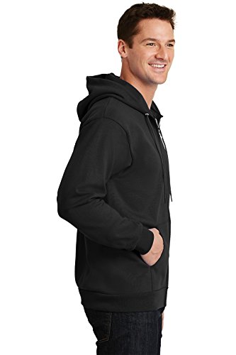 Port & Company Fleece Full-Zip Hooded Sweatshirt Jet Black Small2