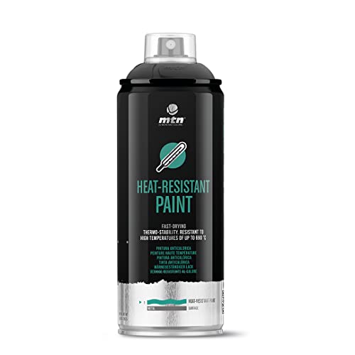 Pintura Térmica KOKA Negra Brillante Resistente Hasta 300°C - Para Hornos, Escapes, Parrillas Y Motores