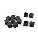 SpeedDa Rubber Square Shaped Furniture Table Chair Leg Foot Cover Cap 1 Inch x 1 Inch 12pcs Black