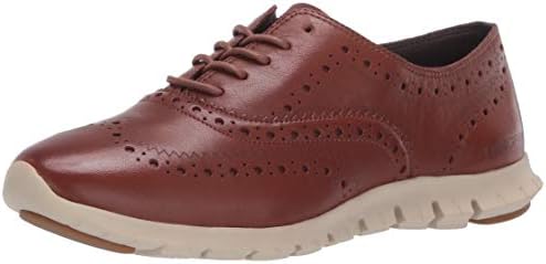 Cole Haan Women's Zerogrand Wing Oxford Closed Hole II, Woodbury Leather/Ivory, 10 B US