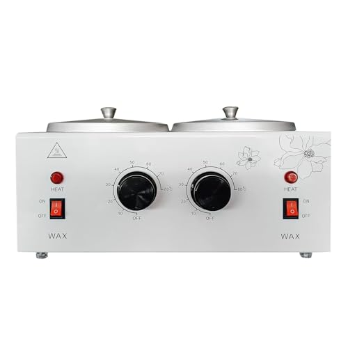Scaldacera professionale doppia caldaia,grande capacità scalda cera per ceretta,Controllo indipendente della temperatura e regolazione automatica della temperatura