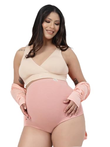 ZELENA Over the Belly Cotton Pregnancy Panty for Women