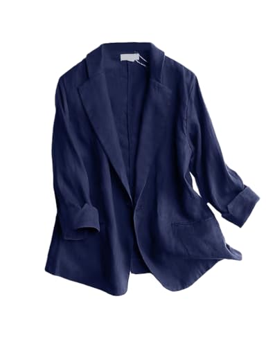 IDEALSANXUN Linen Blazer Women Business Casual Outfits 2026 Spring Summer Lightweight...