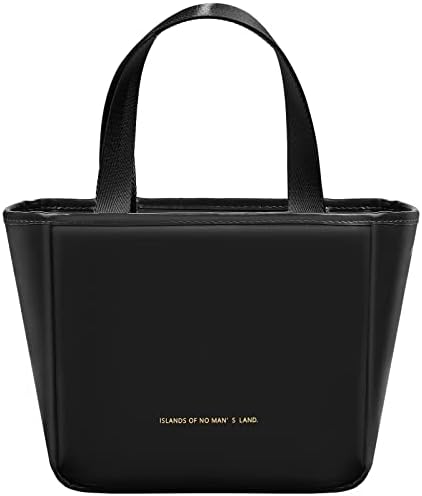 Insulated Lunch Bag for Women Work, Cute Large Women Lunch Tote Bag Waterproof, Leakproof Lunch Box Women Lunch Purse Bag for Office, Picnic (black)