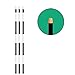 Reflective Driveway Markers, 4ft Fiberglass Flexible Round Rebounding Poles with Night Time Reflective Marks, 12 Pk Black by Rebound Driveway Marker